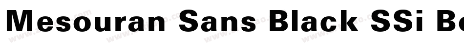 Mesouran Sans Black SSi Bold字体转换